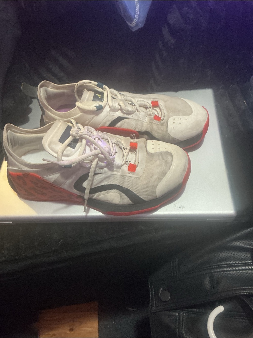 Adidas by Stella McCartney Beige and Red Women's Athletic Sneakers